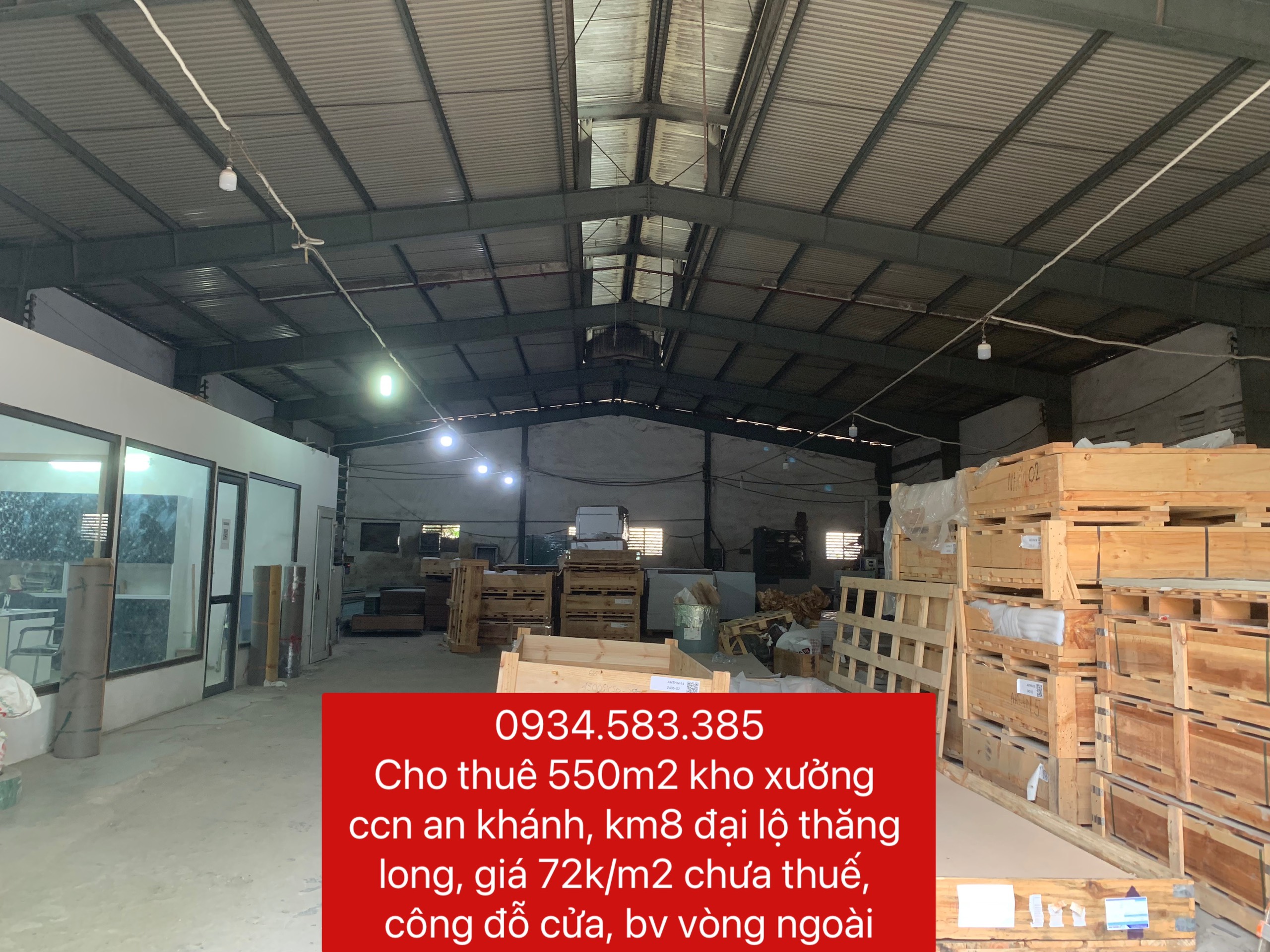 cho thuê kho xưởng ccn an khánh