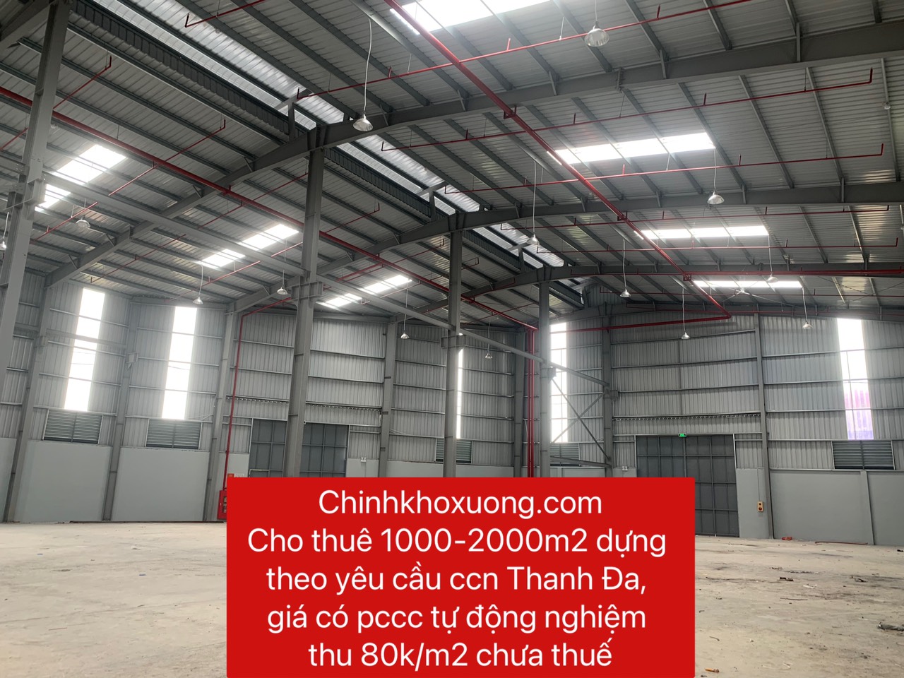 Cho thuê kho xưởng ccn Thanh Đa Phúc thọ