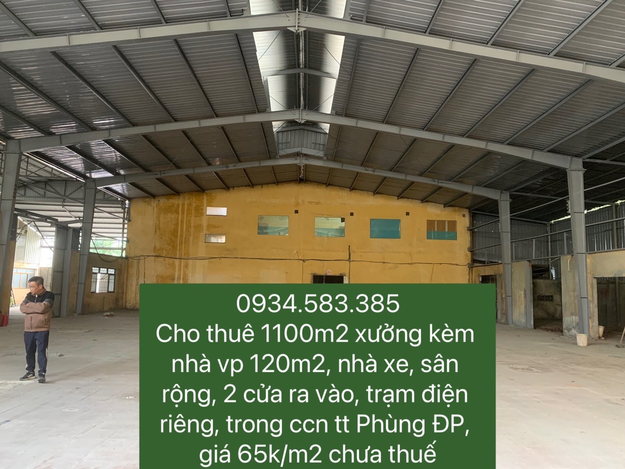 Cho thuê kho xưởng kcn tt Phùng Đan Phượng