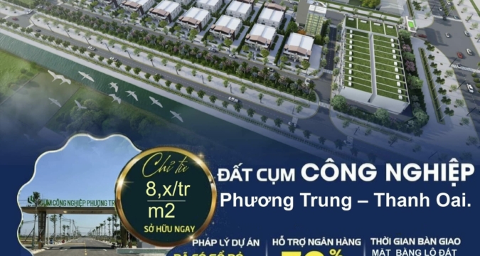 Bán đất cụm công nghiệp phương trung thanh oai