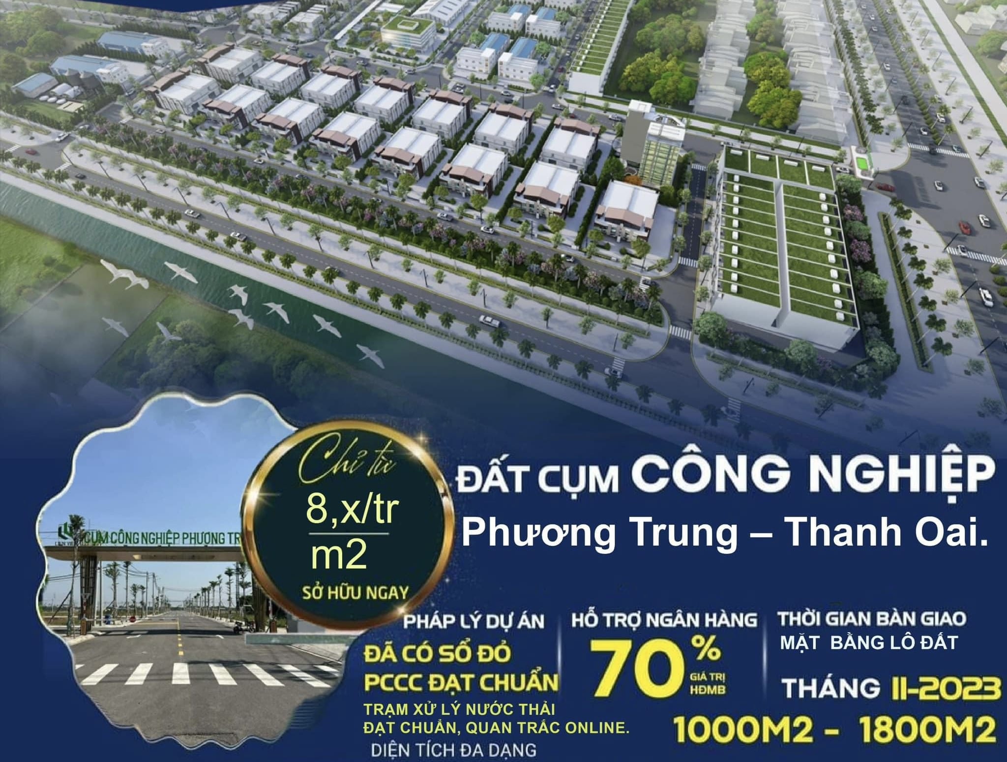 Bán đất cụm công nghiệp phương trung thanh oai