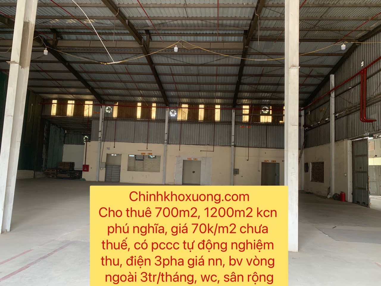 Cho thuê kho kcn phú nghĩa