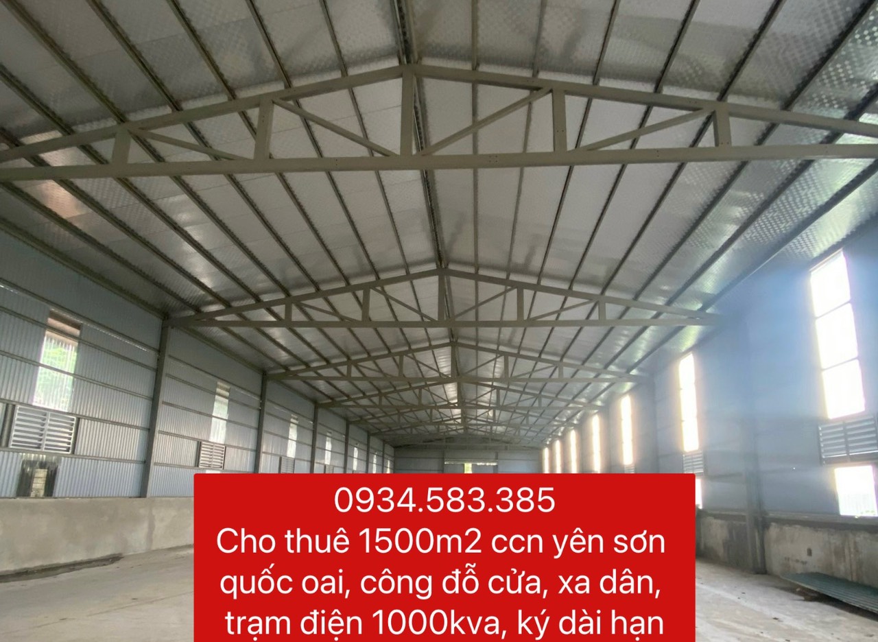 cho thê kho xưởng ccn yên sơn quốc oai