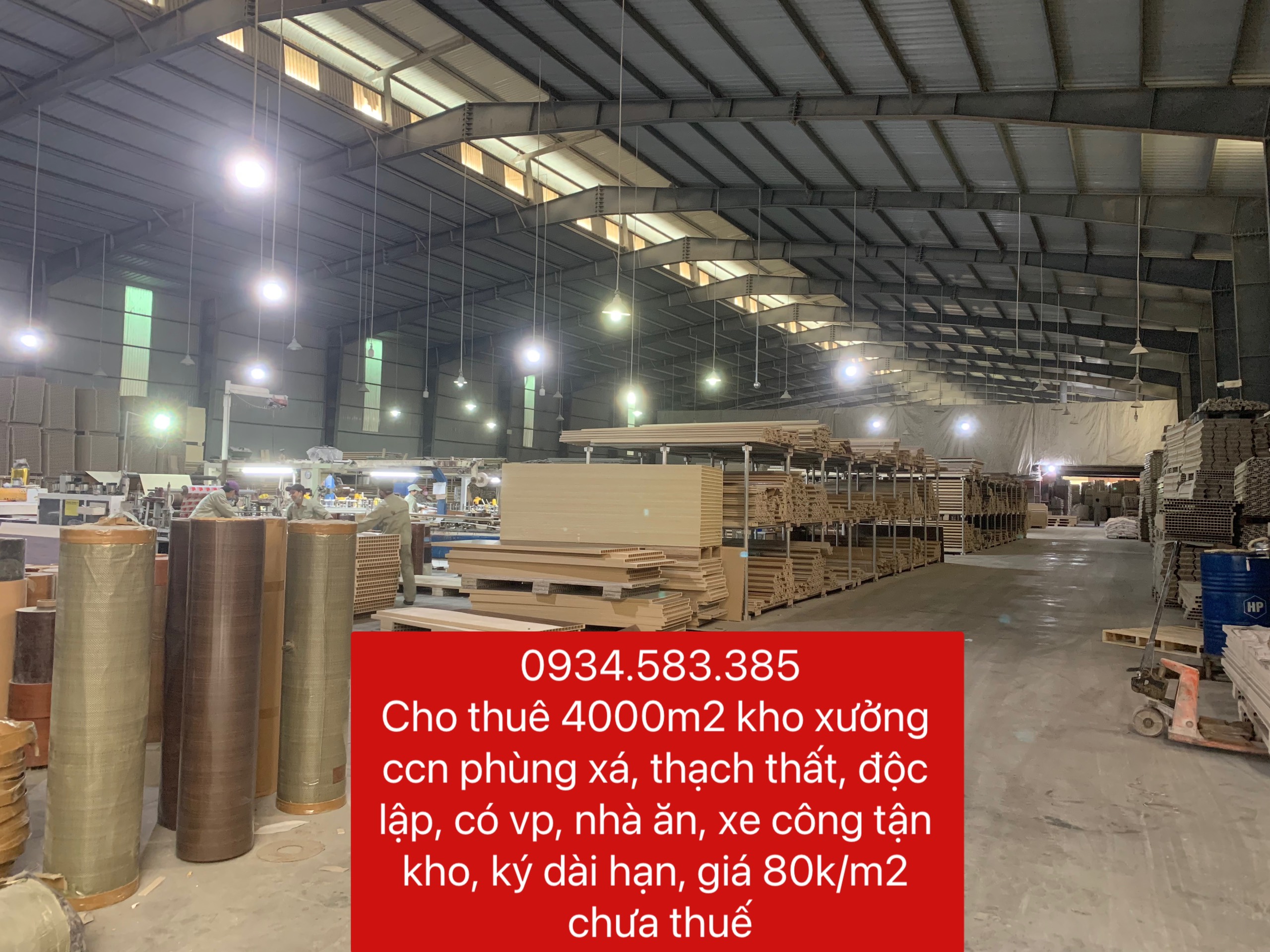 cho thuê kho xưởng kcn thạch thất