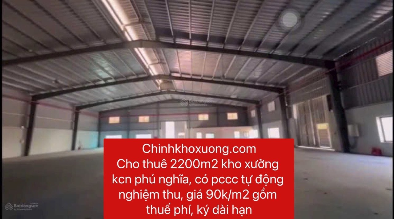 cho thuê kho khu công nghệp phú nghĩa