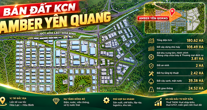 Bán đất khu công nghiệp Amber Yên Quang, Thịnh Minh, Phú Thọ Đất KCN Amber Yên Quang