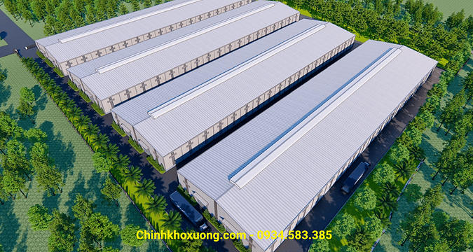 Cho thuê kho xưởng khu công nghiệp Lương Sơn-5000m2 giá 70k/m2 Thiết kế tổng thể dự án nhà xưởng KCN Lương Sơn