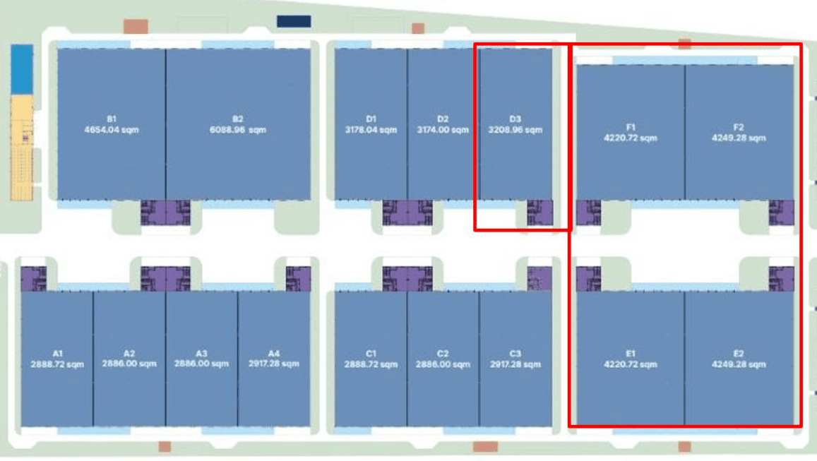 Cho thuê kho xưởng khu công nghiệp Quế Võ 2 Bắc Ninh 2.888 m²-57.513 m² 1 bản đồ mặt bằng tổng thể nhà xưởng KCN Quế Võ 2 Bắc Ninh