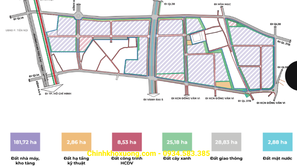 đất khu công nghiệp đồng văn 5 hà nam