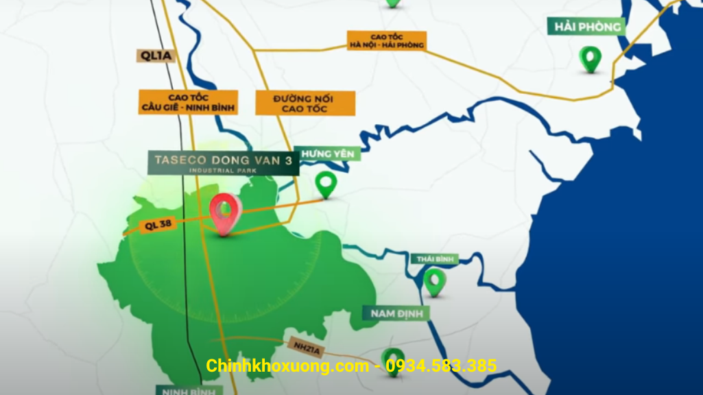 kho xưởng kcn taseco đồng văn 3