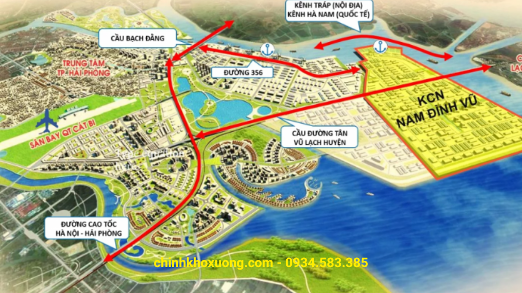 cho thuê kho xưởng kcn nam đình vũ hải phòng