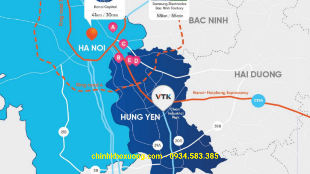 kho xưởng kcn sạch vtk hưng yên