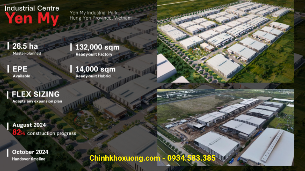 xưởng kcn yên mỹ hưng yên