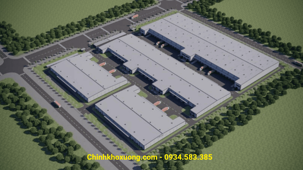 Tổng thể dự án kho xưởng BW KCN DEEP C