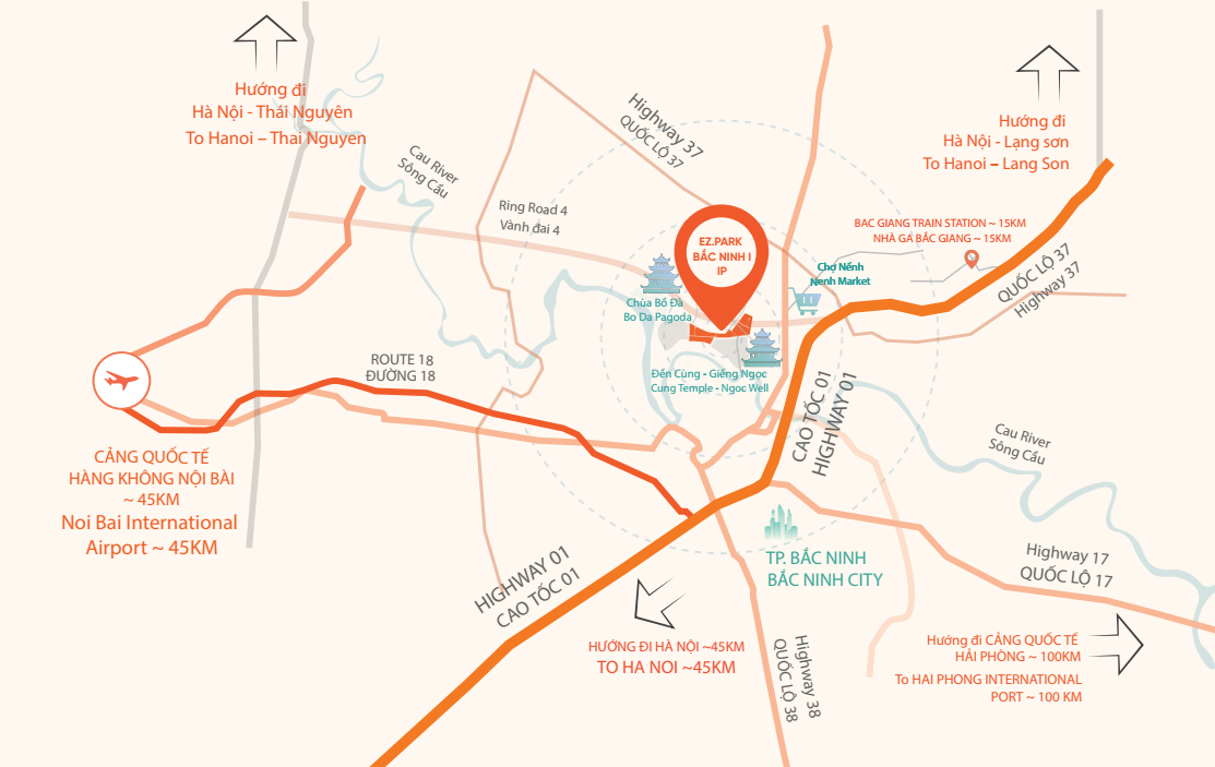 bán đất khu công nghiệp ez park bắc ninh