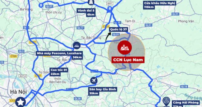 Bán đất cụm công nghiệp Novaon Lục Nam Đất cụm công nghiệp novaon lục nam