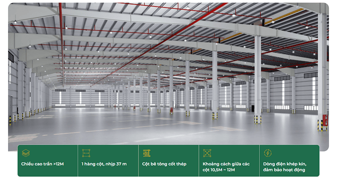 Bên trong nhà xưởng KCN Sạch Hưng Yên