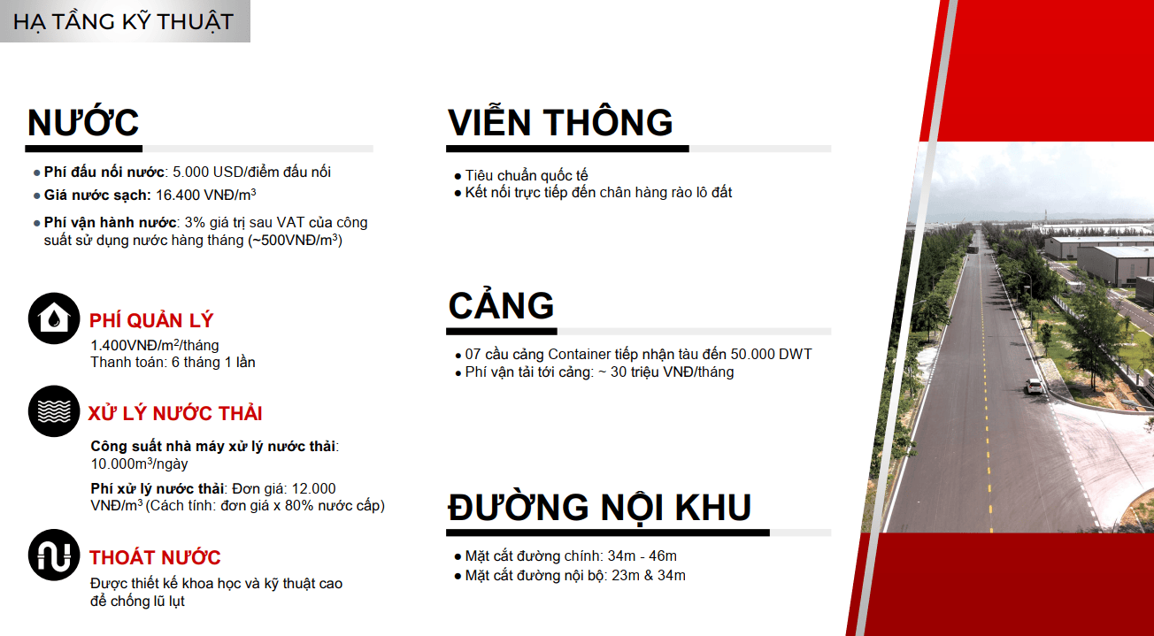 Hạ tầng điện nước KCN Nam Đình Vũ