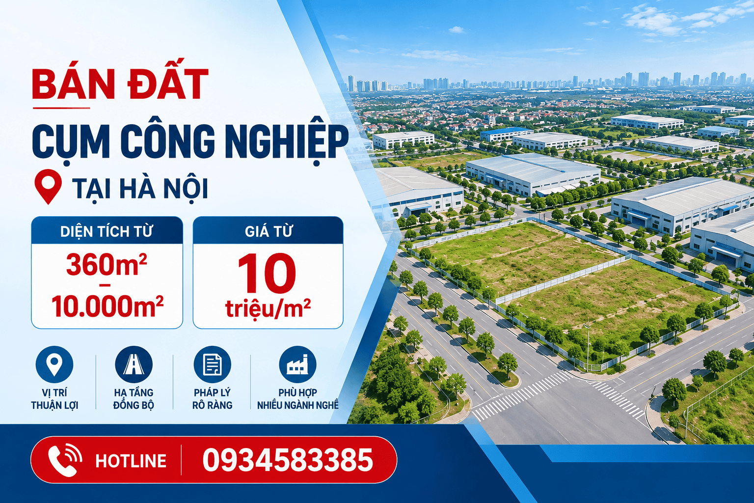 Bán đất CCN tại Hà Nội