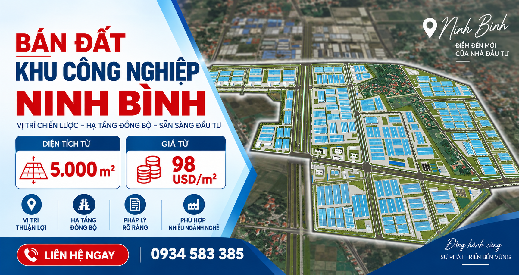 Bán đất KCN Đồng Văn 5 Ninh Bình
